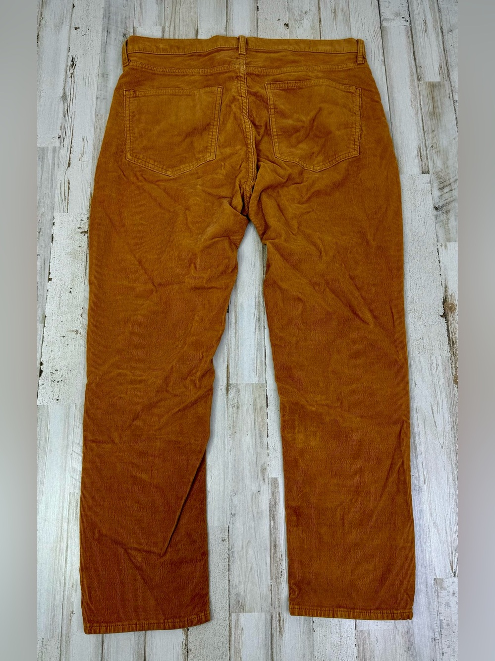 Gap Cigarette High Rise Brown Corduroy Pants 32/14R Tan Cotton Spandex - Picture 9 of 11